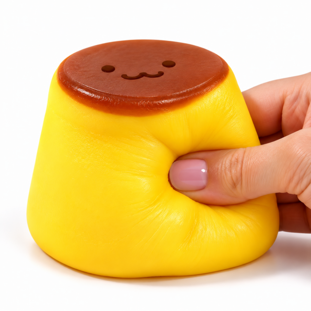 Crunchy Pudding Squishy Toy