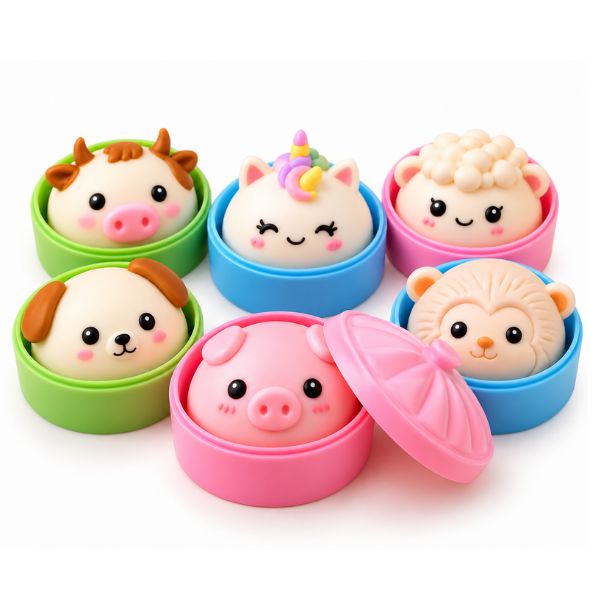 Crunchy Steamed Bun Squishy Toy