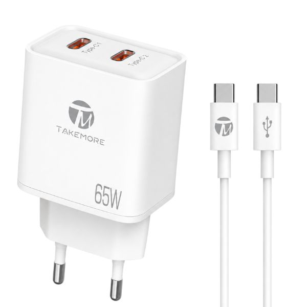 65W Dual Port Fast Wall Charger