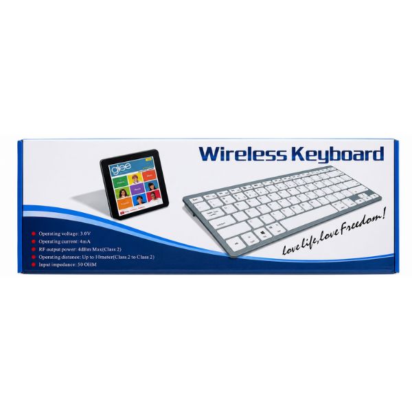 Slim Wireless Keyboard for Tablets, Smartphones & Computers