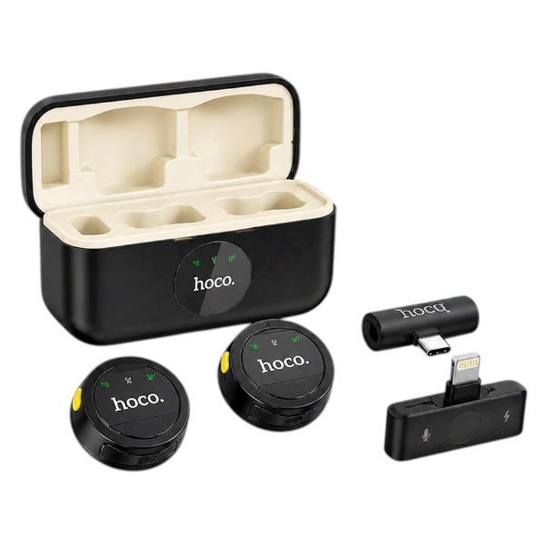 Dual Wireless Microphone with Magnetic & Lapel Clip