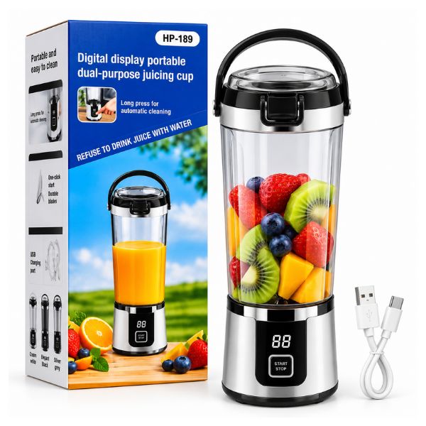 Portable USB Rechargeable Blender with Digital Display