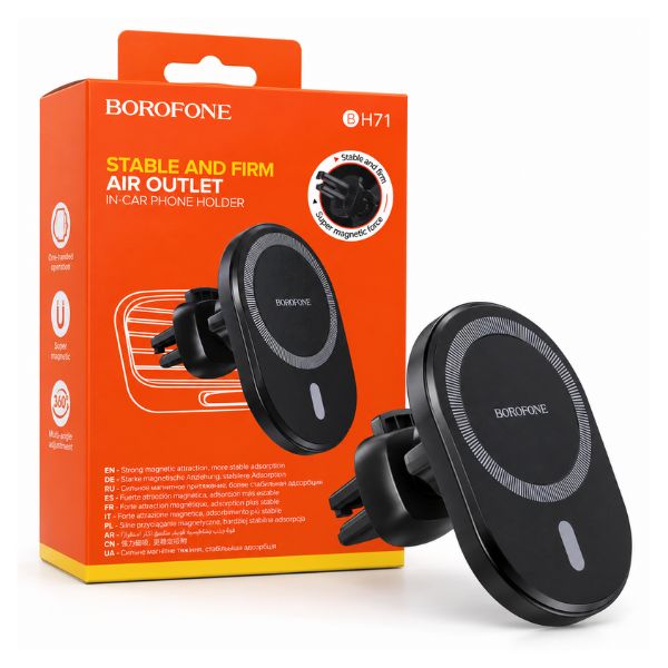 BOROFONE BH71 Magnetic Car Phone Holder – Air Vent Mount 360° Rotation