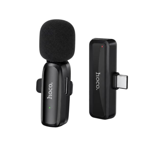 Wireless Lavalier Microphone with Noise Reduction & USB-C Receiver
