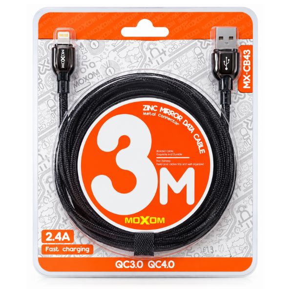 MOXOM MX-CB43 USB-A to Lightning Fast Charging Cable 2.4A