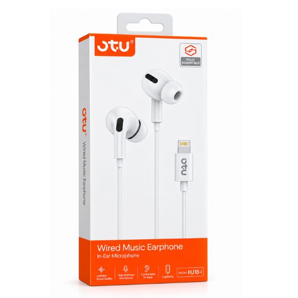 OTU HJ18-i Wired Lightning In-Ear Earphones with Microphone