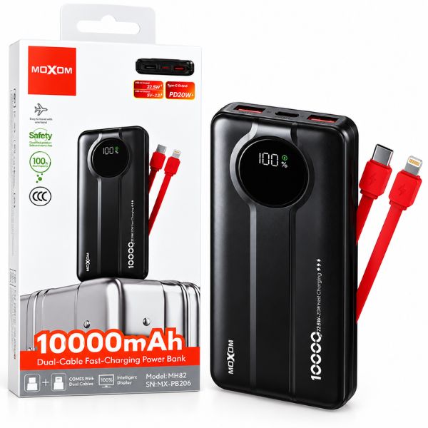 MOXOM 10000mAh Fast Charging Power Bank 22.5W