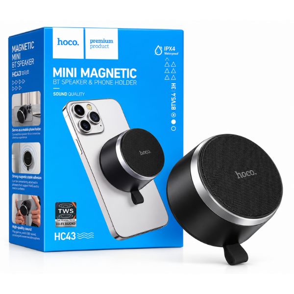 HOCO HC43 Mini Magnetic Bluetooth Speaker & Phone Holder