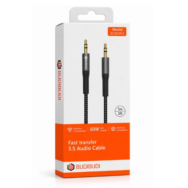 BUDIBUDI 3.5mm AUX Audio Cable – 1m