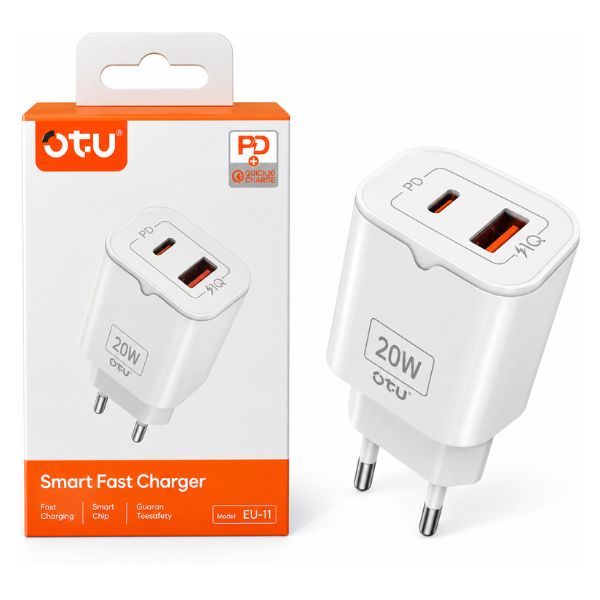 20W USB-C PD & USB QC 3.0 Fast Charging Adapter