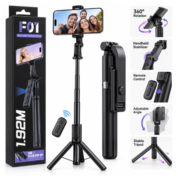 AI Face Tracking Selfie Stick Tripod