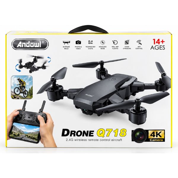 Andowl Q718 Foldable Drone with 4K Camera & Remote Control