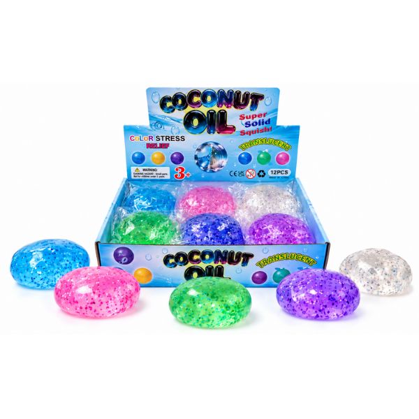 Coconut Oil Glitter Squishy Ball